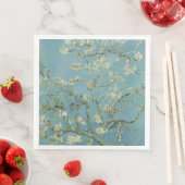 Serviette En Papier Tableau des fleurs d'amandes de Van Gogh (En situation)