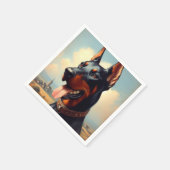 Serviette En Papier Tableau Doberman vintage (Coin)