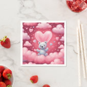 SERVIETTE EN PAPIER TABLEAU D'OURS CUITE NAPKIN (En situation)