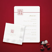 Serviette En Papier Tableau Mariage chinois moderne Double Bonheur