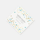 Serviette En Papier TABLEAU mariage DÉCOR confettis mignons taches or  (Coin)