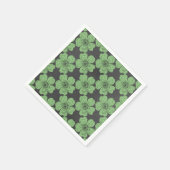 Serviette En Papier Tableau rouge Rose vert sauvage (Coin)