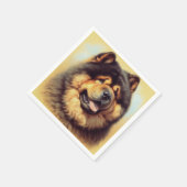 Serviette En Papier Tableau vintage Chow-Chow (Coin)