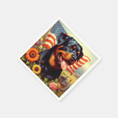 Serviette En Papier Tableau vintage Rottweiler (Coin)