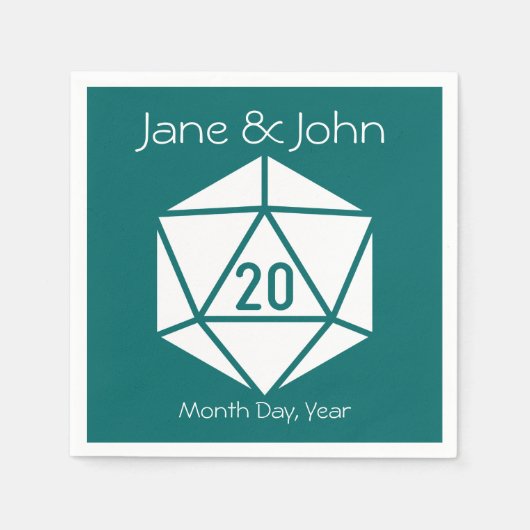 Serviette En Papier Tabletop Chic dans les serviettes Turquoises (Devant)