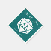 Serviette En Papier Tabletop Chic dans les serviettes Turquoises (Coin)