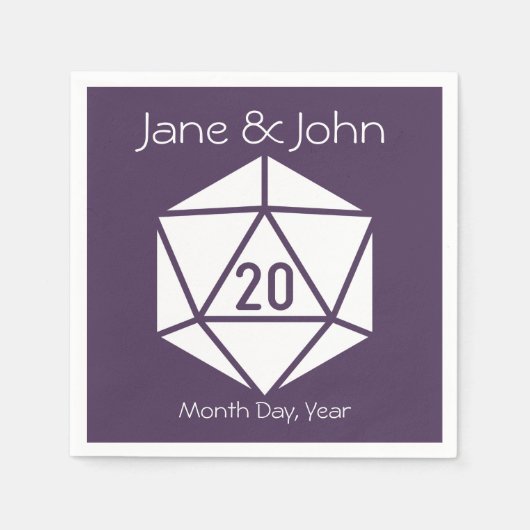 Serviette En Papier Tabletop Chic dans les serviettes violettes (Devant)