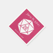Serviette En Papier Tabletop Chic en framboise (Coin)