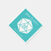 Serviette En Papier Tabletop Chic en serviettes turquoise (Coin)