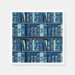 Serviette En Papier Tablettes de livres bleus Livres Vintages