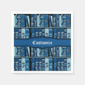Serviette En Papier Tablettes de livres bleus Livres Vintages