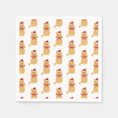 Serviette En Papier Tablier de Noël Père Noël (Devant)