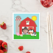 Serviette En Papier Tablier photo personnalisé Papier d'anniversaire (En situation)