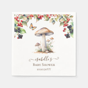 Serviette En Papier Tabouret en bois et Baby shower d'automne de champ