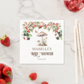 Serviette En Papier Tabouret en bois et Baby shower d'automne de champ (En situation)