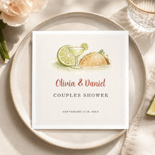 Serviette En Papier Taco à propos d'amour Fiesta Fête de Couple