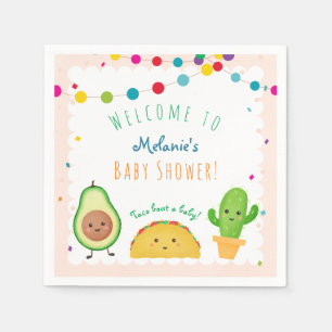 Serviette En Papier Taco à propos d'un bébé - baby shower à thème fies