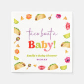 Serviette En Papier Taco à propos d'un bébé ! Fête de bébé (Devant)