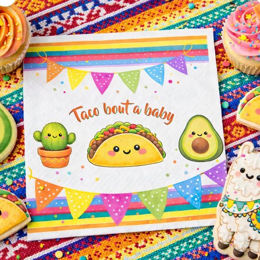 Serviette En Papier Taco bout a Baby Shower