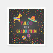 Serviette En Papier Taco Bout a Graduation Napkin (Devant)