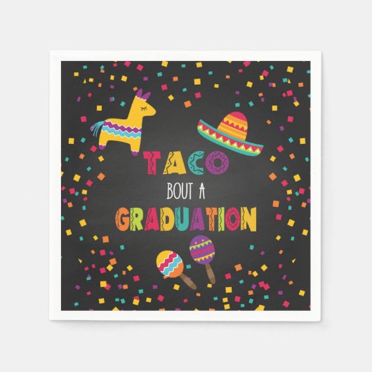 Serviette En Papier Taco Bout a Graduation Napkin (Devant)