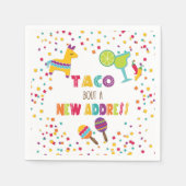 Serviette En Papier Taco Bout a New House Address - Blanc (Devant)