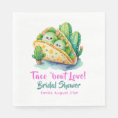 Serviette En Papier Taco 'Bout Love ! Fête des mariées dernière (Devant)