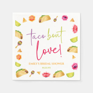 Serviette En Papier Taco Bout Love ! Fête des mariées Fiesta