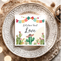 Taco Bout Love Fiesta Cactus Aquarelle Douche