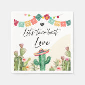 Serviette En Papier Taco Bout Love Fiesta Cactus Douche (Devant)