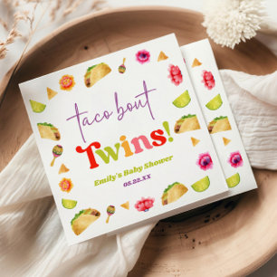 Serviette En Papier Taco Bout Twins ! Baby shower Fiesta