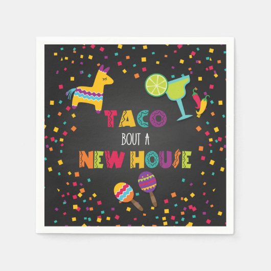 Serviette En Papier Taco Bout une nouvelle maison Napkin (Devant)