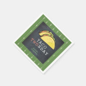 Serviette En Papier Taco Deux Jours Mardi Chalkboard 2e Anniversaire P (Coin)