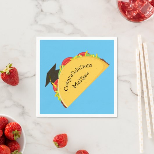 Serviette En Papier Taco Fiesta Graduation Party (En situation)
