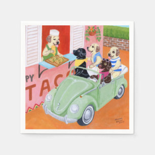 Serviette En Papier Taco Fun Labradors
