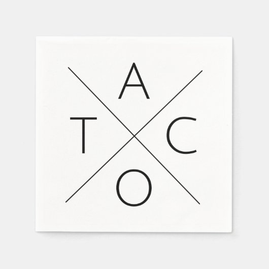 Serviette En Papier Taco (Play on Fixer Upper, Waco) (Devant)