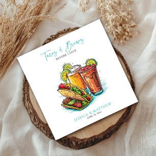 Serviette En Papier Tacos et brasses amusants avant le dîner de répéti