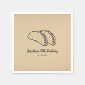 Serviette En Papier Tacos fête d'anniversaire Napkin (Devant)