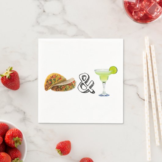 Serviette En Papier Tacos & Tequila (En situation)
