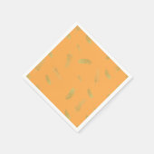 Serviette En Papier Tagetes Plumes Dorées (Coin)