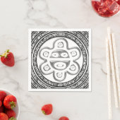 Serviette En Papier Taino Spiral Sun Napkins (En situation)