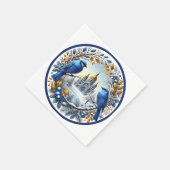Serviette En Papier Taj Mahal Bluebirds Berries d'hiver (Coin)