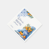 Serviette En Papier Talavera bleu chinoiserie shower de mariage thème (Coin)