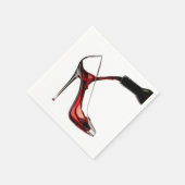 Serviette En Papier Talons aiguilles et Vin (Coin)