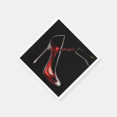 Serviette En Papier Talons aiguilles et Vin (Coin)