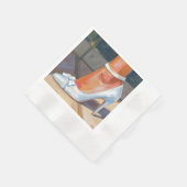 Serviette En Papier Talons Blancs de Mariée Mariage (Coin)
