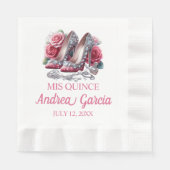 Serviette En Papier Talons de Quinceanera (Devant)