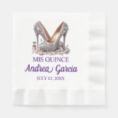 Serviette En Papier Talons de Quinceanera (Devant)