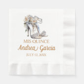 Serviette En Papier Talons hauts de Quinceanera (Devant)