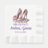 Serviette En Papier Talons hauts de Quinceanera (Devant)